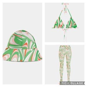 Emilio pucci leggings(s), Bucket Hat(L), Bralet(s)
